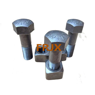 Forjado Excavator Track parafusos e nozes com HRC52-58 dureza da superfície zinco Finish forjar dentes