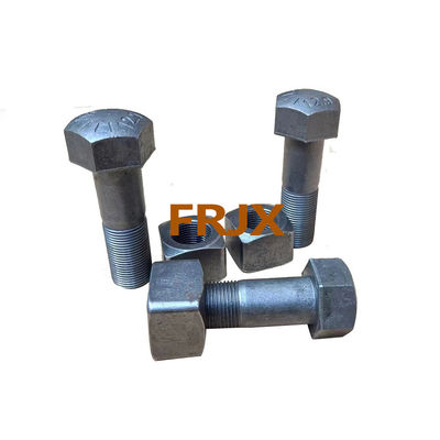 Forjado Excavator Track parafusos e nozes com HRC52-58 dureza da superfície zinco Finish forjar dentes